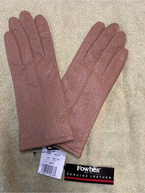 Fownes leather gloves.